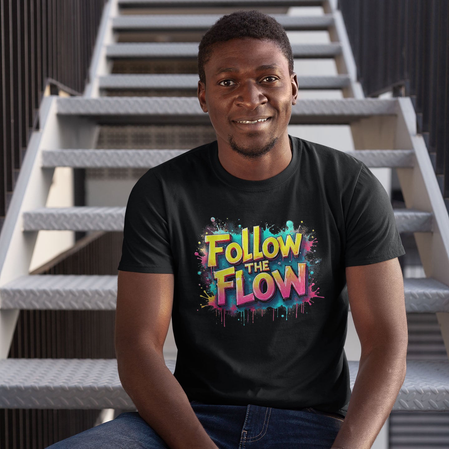 FoLLow THE FLOW Short-Sleeve Unisex T-Shirt