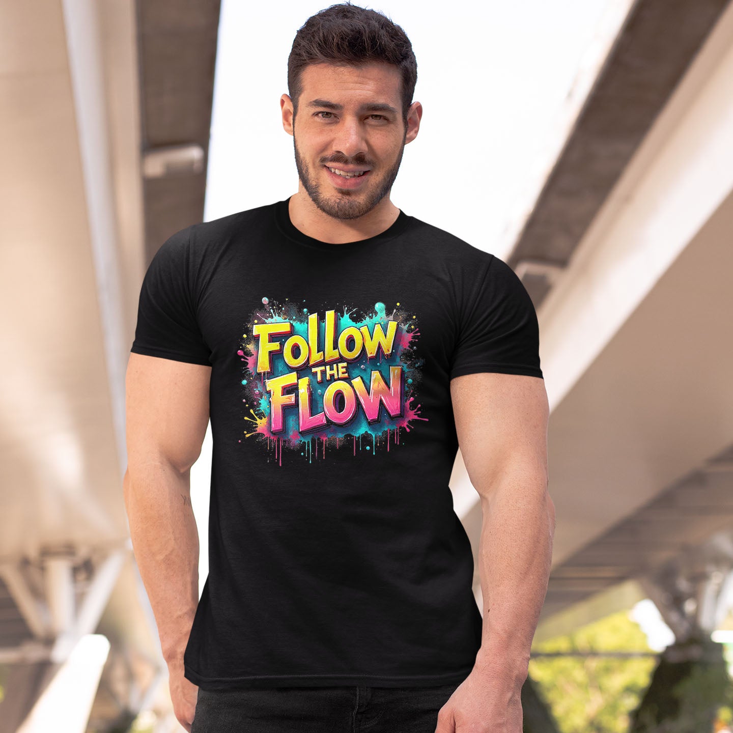 FoLLow THE FLOW Short-Sleeve Unisex T-Shirt