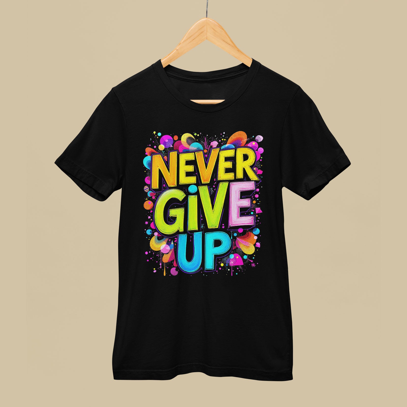 NEVER GIVE UP Short-Sleeve Unisex T-Shirt