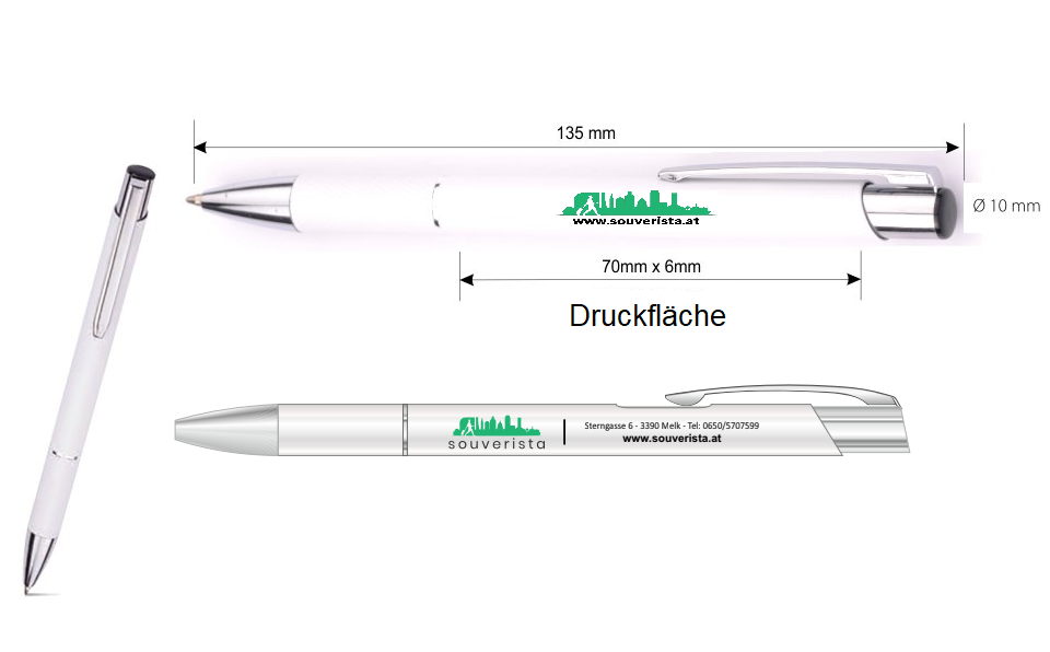 Metallkugelschreiber individuell bedruckt - souverista