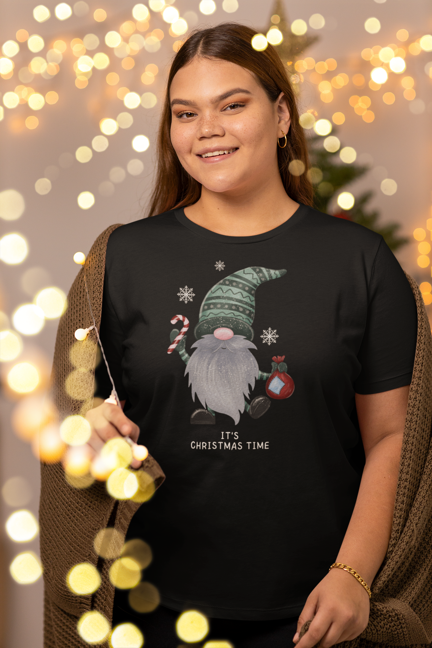 Gnome Man, Santa Claus T-Shirt, Christmas Shirt, Christmas Gift, Personalized T-Shirt, Short Sleeve Unisex T-Shirt