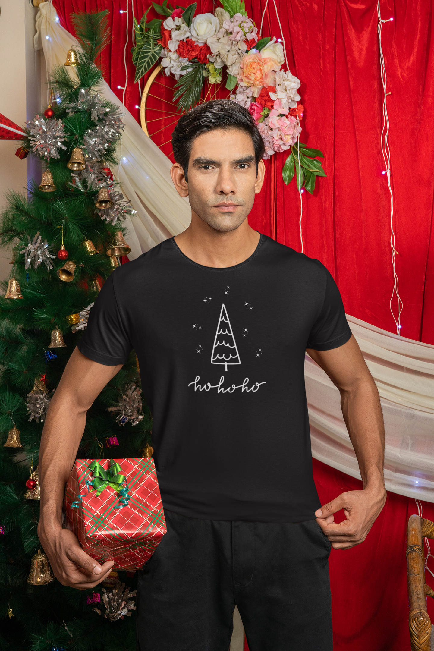 Hohoho T-Shirt, Christmas T-Shirt, Short Sleeve Unisex T-Shirt