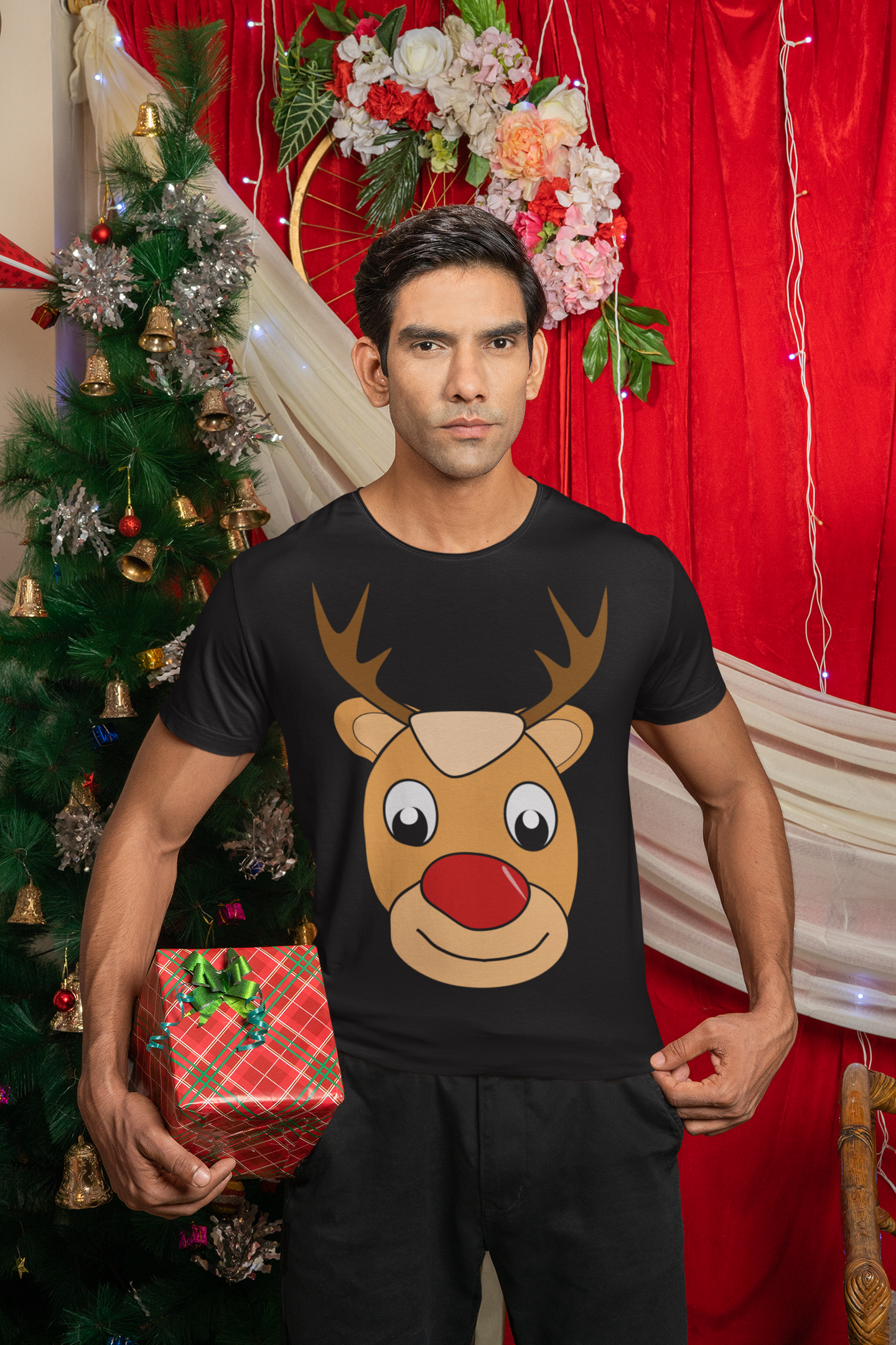 Rudolf, christmas, holy night, Short-Sleeve Unisex T-Shirt