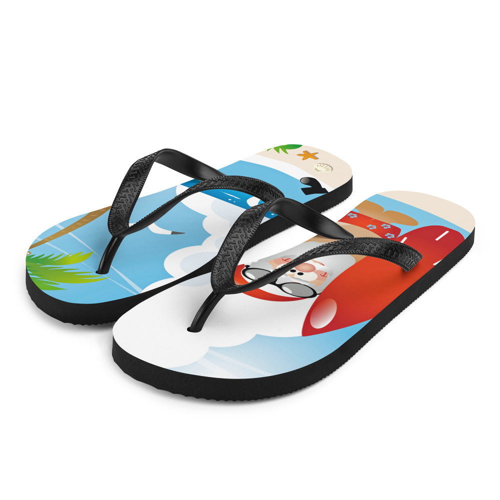 Santa Claus on the Beach Flip-Flops