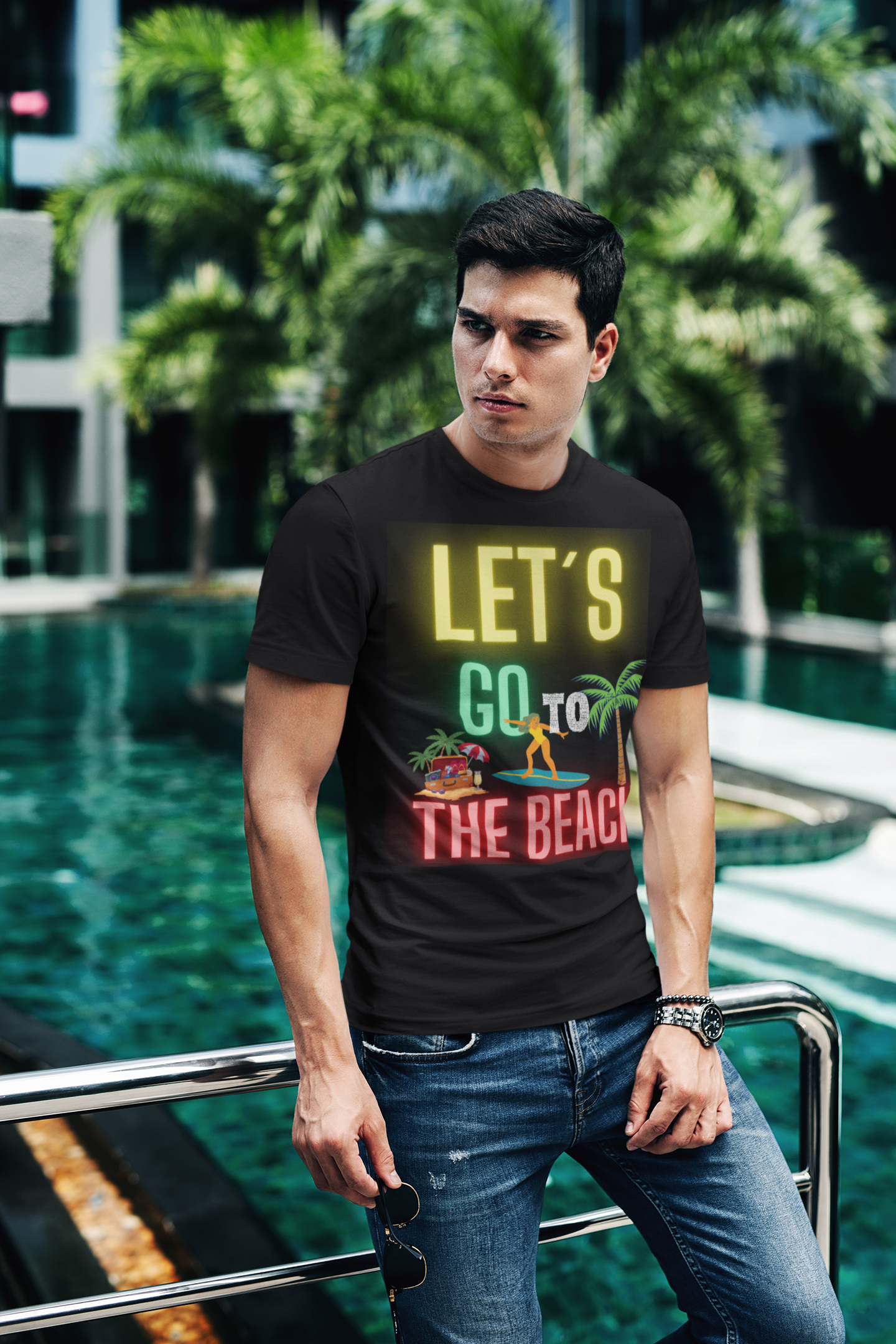 Let's go to the beach unisex T-shirt