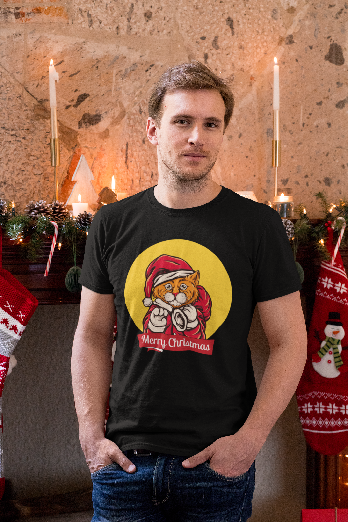 Holy cat, merry christmas, Short-Sleeve Unisex T-Shirt