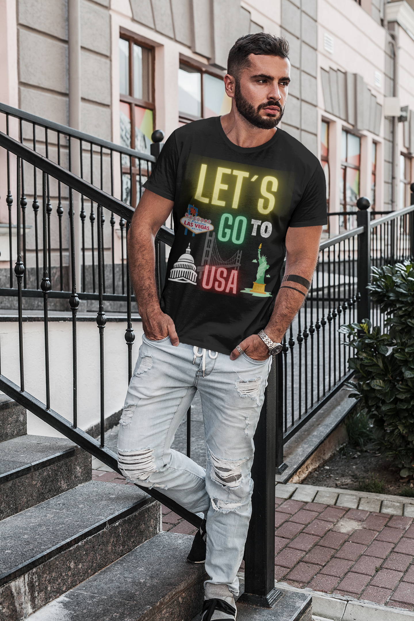 Let's go to USA unisex T-shirt