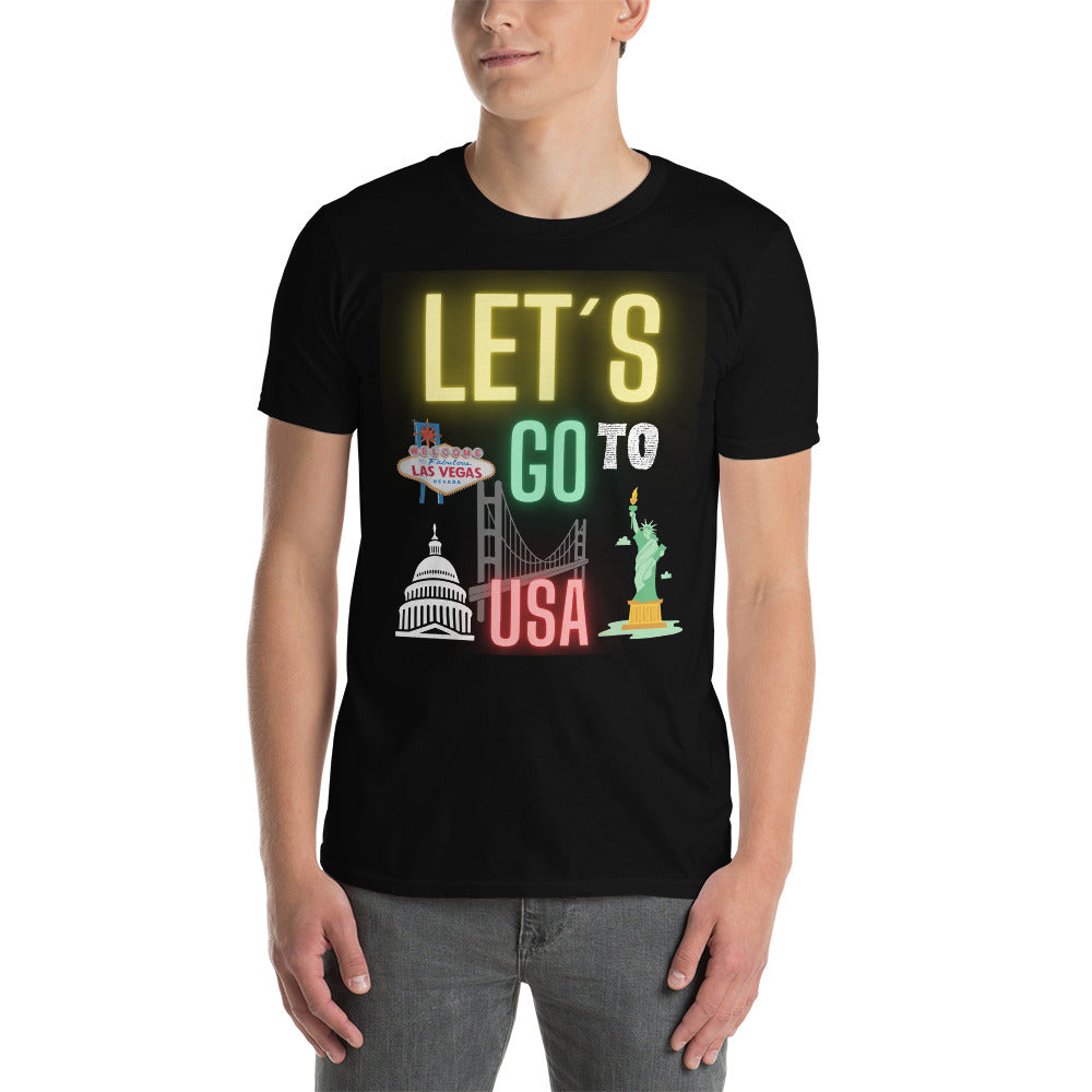 Let's go to USA unisex T-shirt