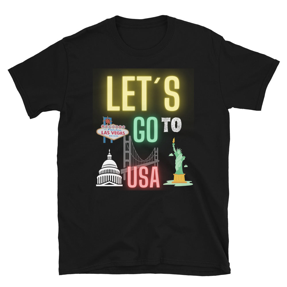 Let's go to USA unisex T-shirt