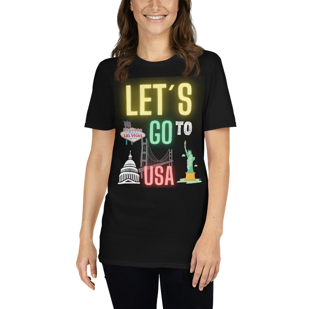 Let's go to USA unisex T-shirt