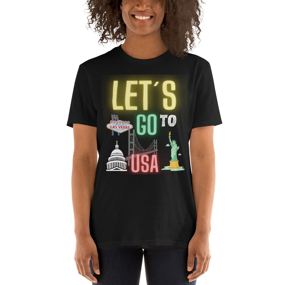 Let's go to USA unisex T-shirt