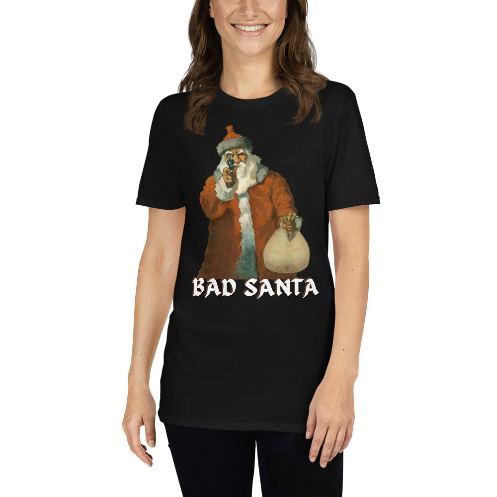 Bad Santa, christmas shirt, holy night, sleeve t-shirt, Short-Sleeve Unisex T-Shirt