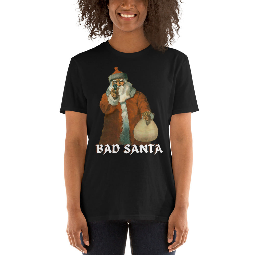 Bad Santa, christmas shirt, holy night, sleeve t-shirt, Short-Sleeve Unisex T-Shirt