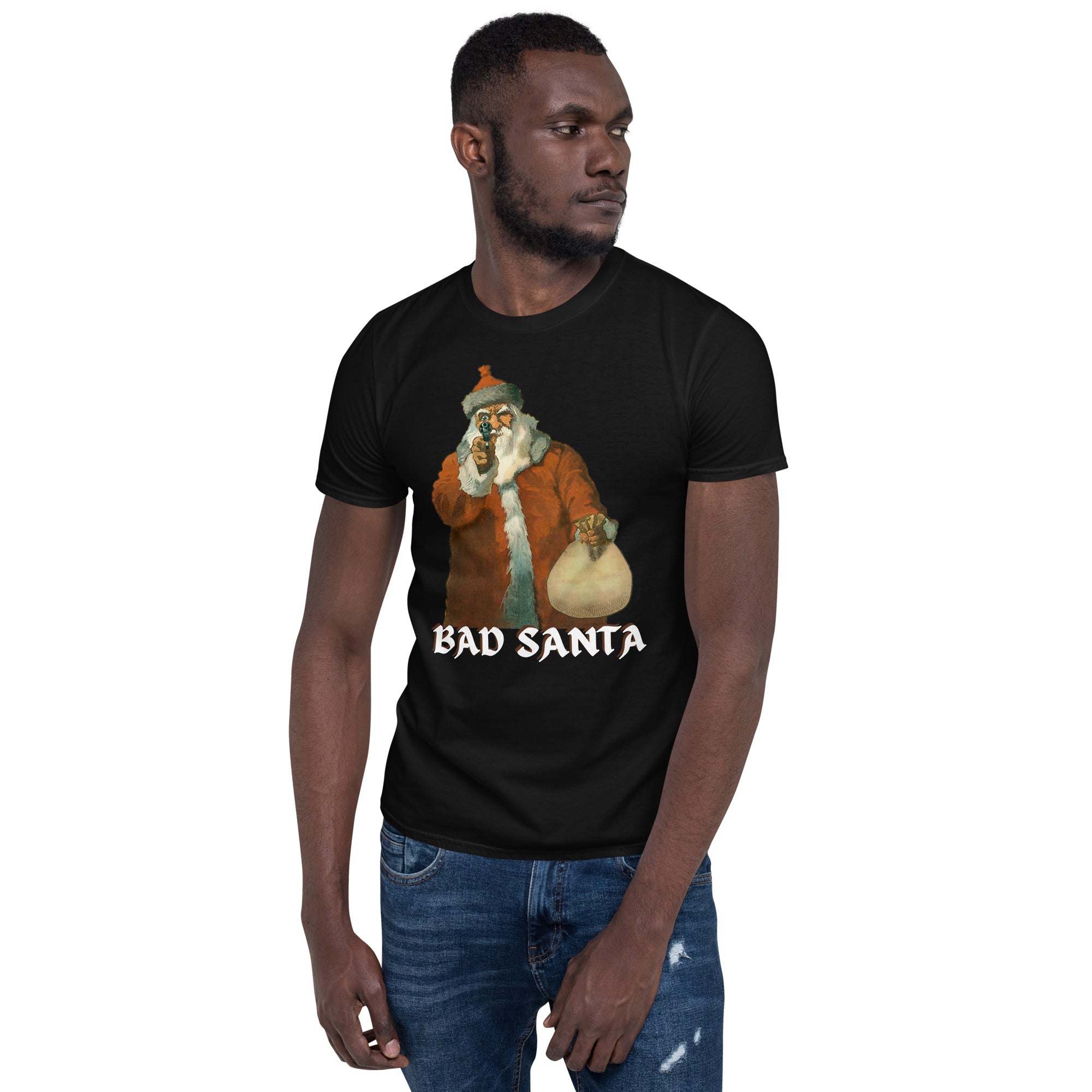 Bad Santa, christmas shirt, holy night, sleeve t-shirt, Short-Sleeve Unisex T-Shirt