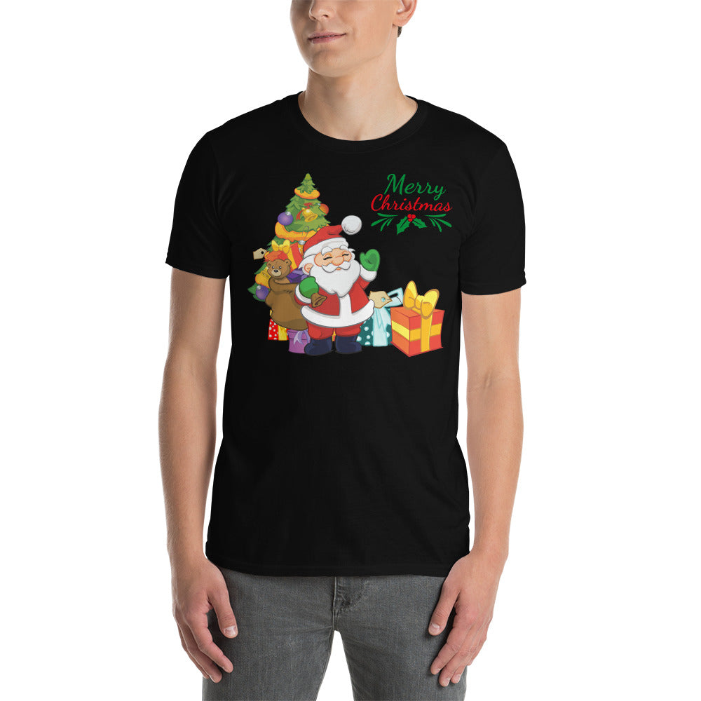 Merry christmas, santa claus, short-sleeve unisex t-shirt