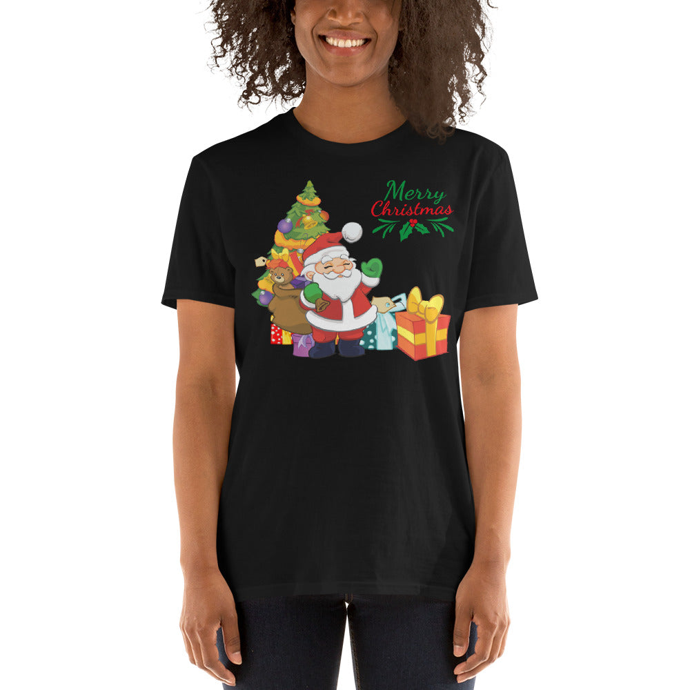 Merry christmas, santa claus, short-sleeve unisex t-shirt