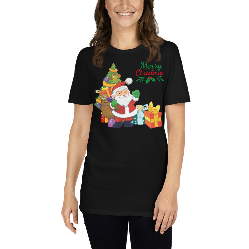 Merry christmas, santa claus, short-sleeve unisex t-shirt