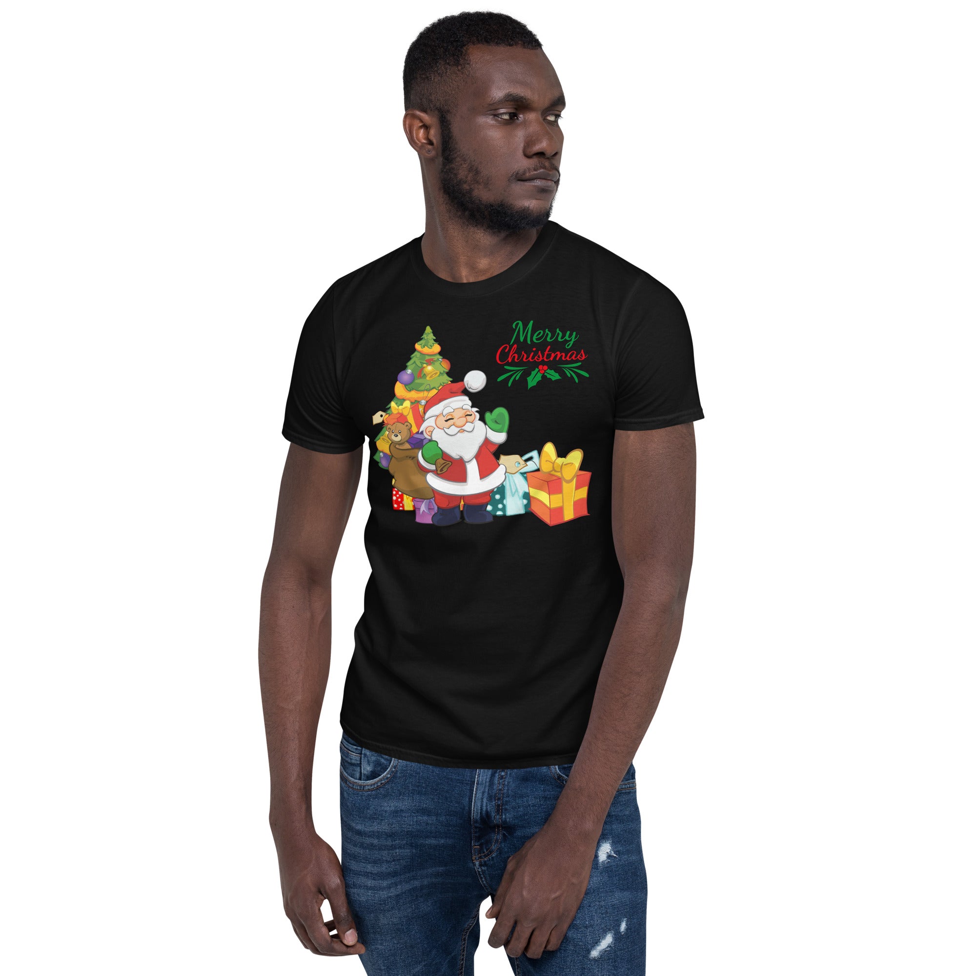 Merry christmas, santa claus, short-sleeve unisex t-shirt