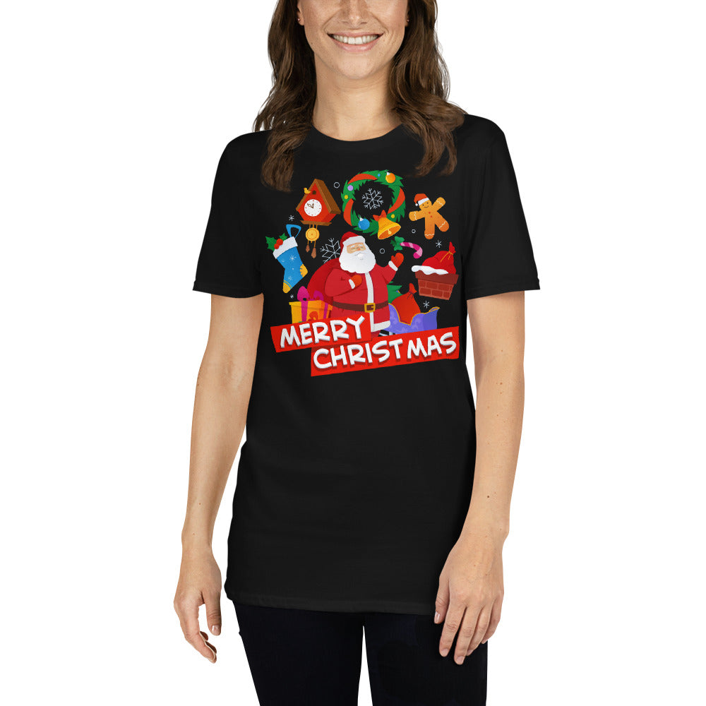 Santa Claus, merry christmas, Short-Sleeve Unisex T-Shirt