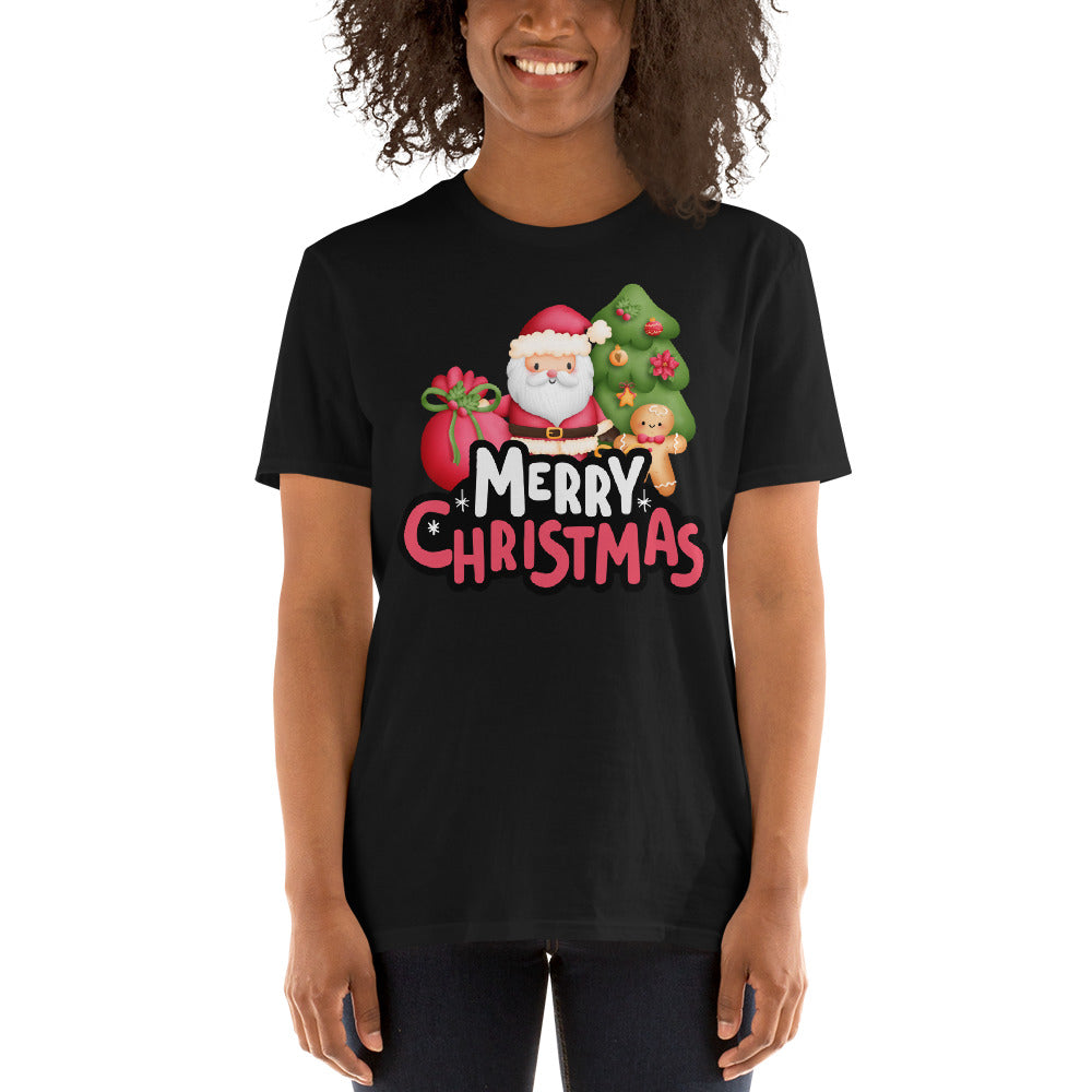 Merry Christmas, Santa Claus T-Shirt, Christmas Shirt, Christmas Gift, Personalized T-Shirt, Short Sleeve Unisex T-Shirt