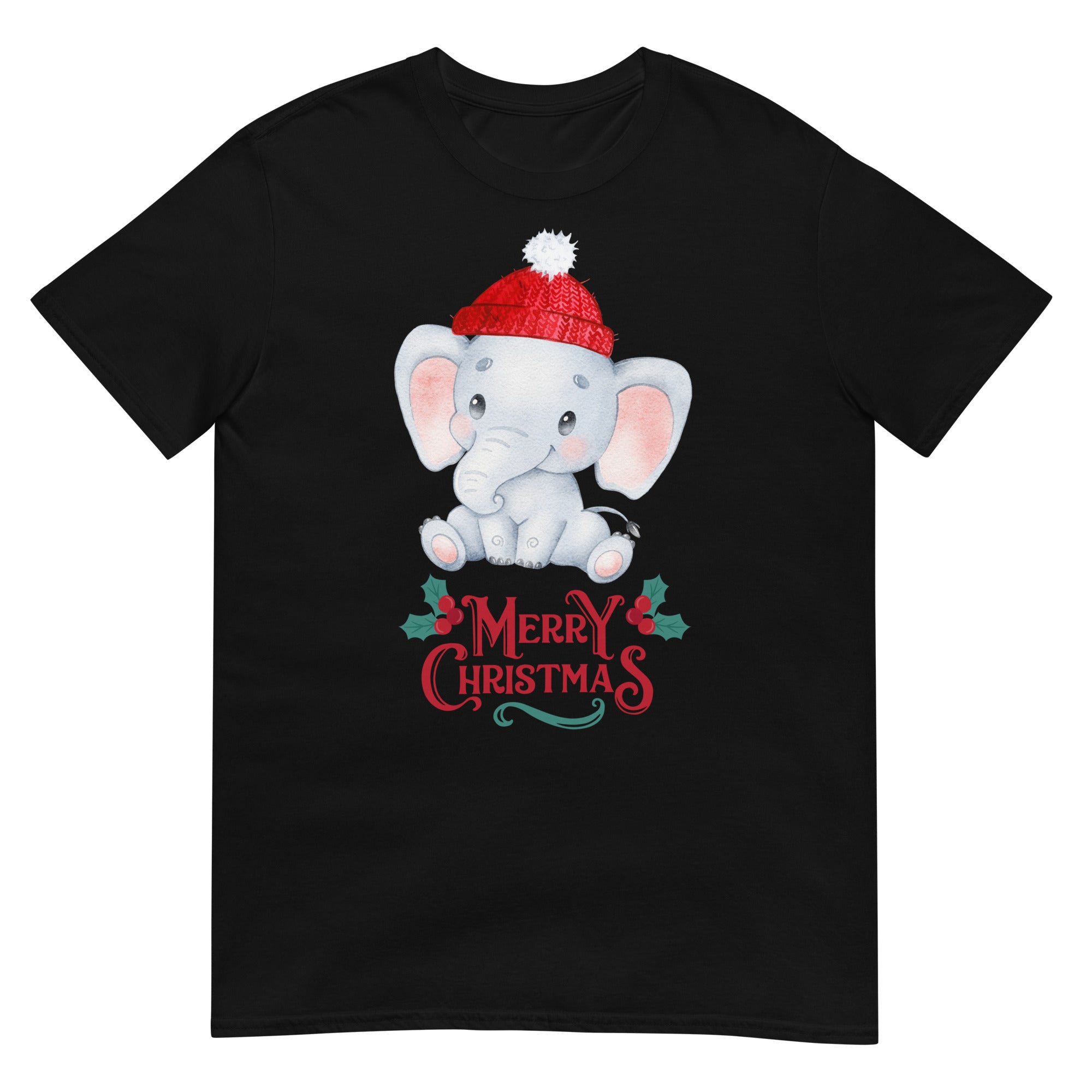 Elephant shirt, Santa Claus T-shirt, Christmas shirt, Christmas gift, personalized T-shirt, Short sleeve unisex T-shirt