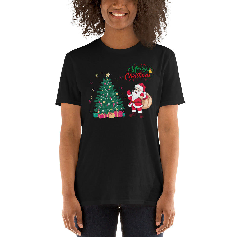 Merry Christmas, Santa Claus, Christmas T-Shirt, Short Sleeve Unisex T-Shirt