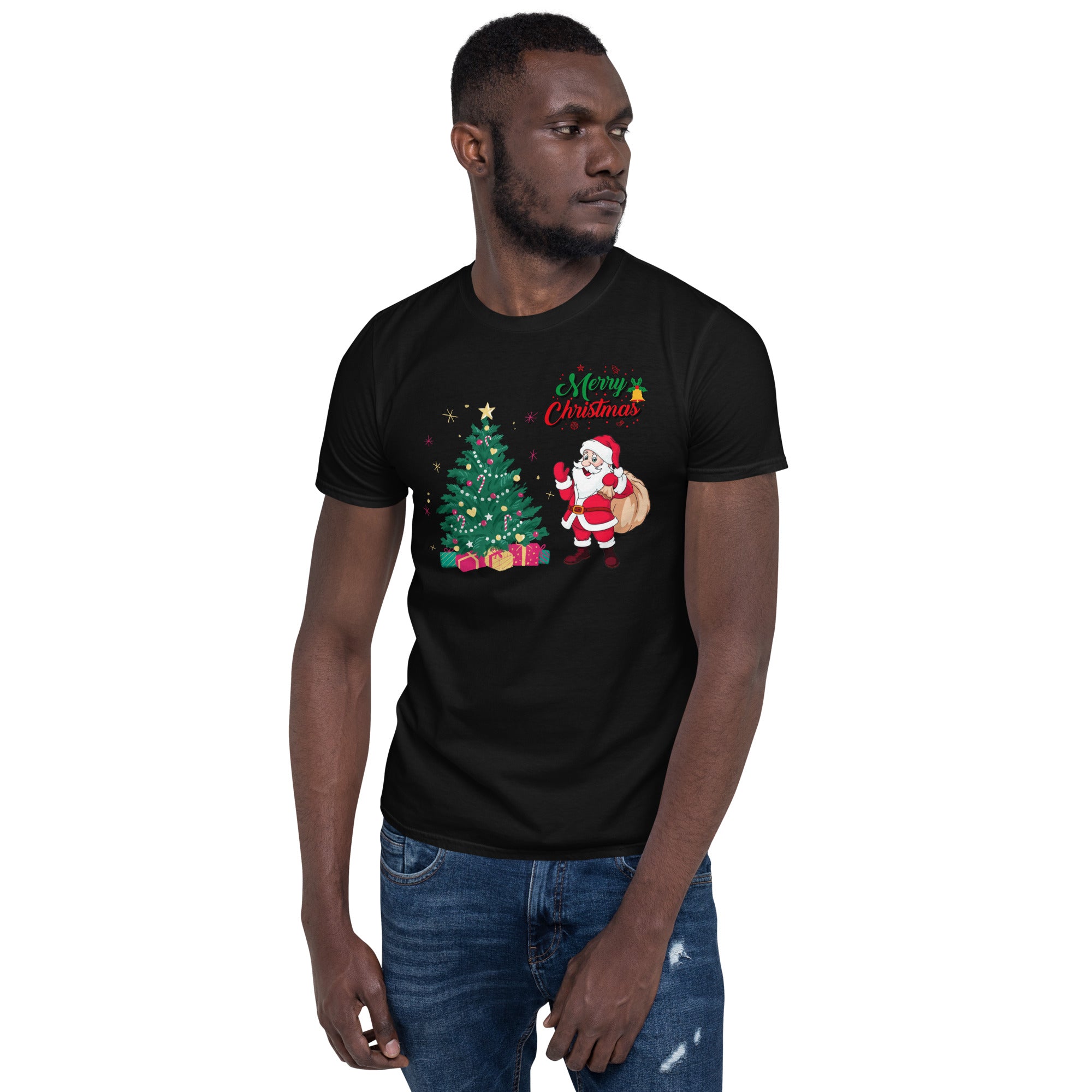 Merry Christmas, Santa Claus, Christmas T-Shirt, Short Sleeve Unisex T-Shirt