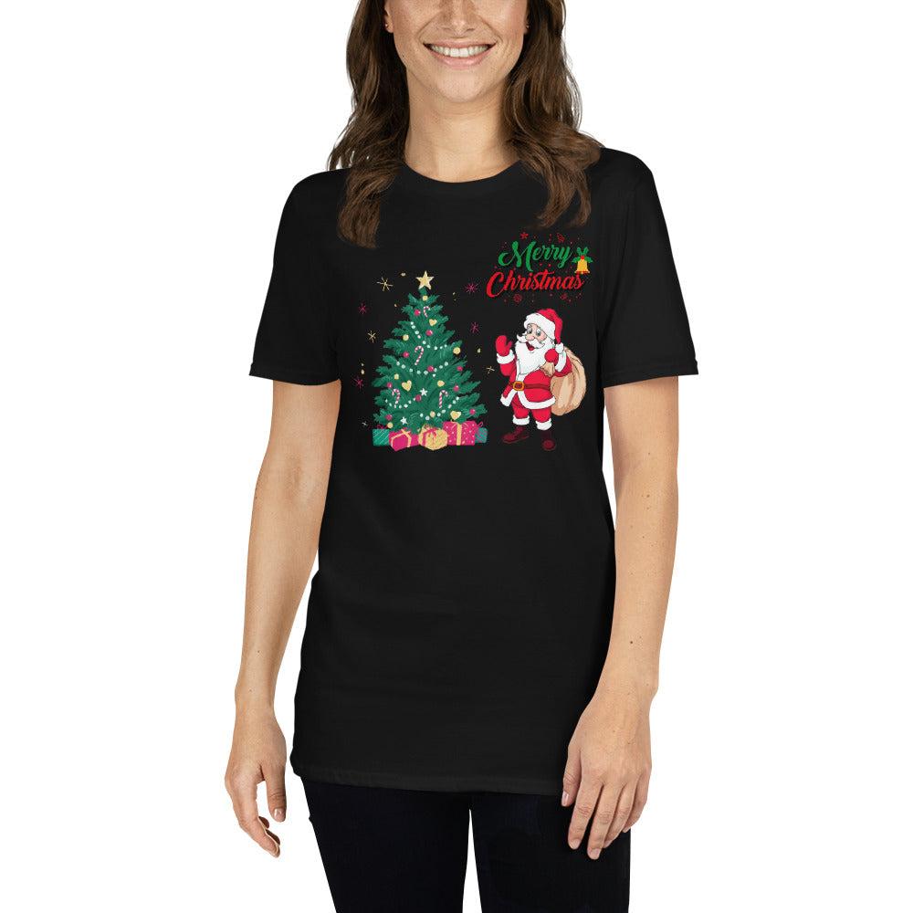 Merry Christmas, Santa Claus, Christmas T-Shirt, Short Sleeve Unisex T-Shirt