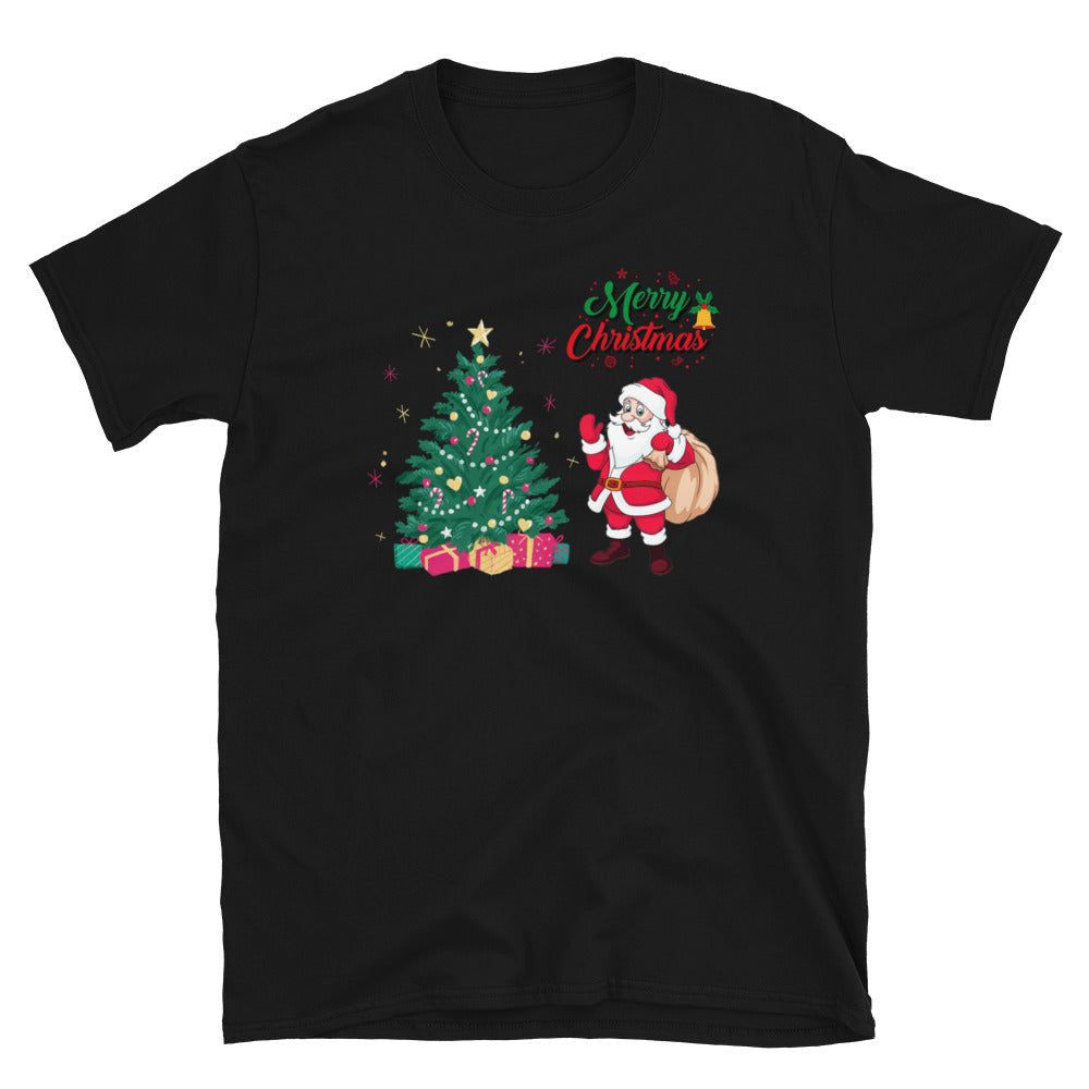 Merry Christmas, Santa Claus, Christmas T-Shirt, Short Sleeve Unisex T-Shirt