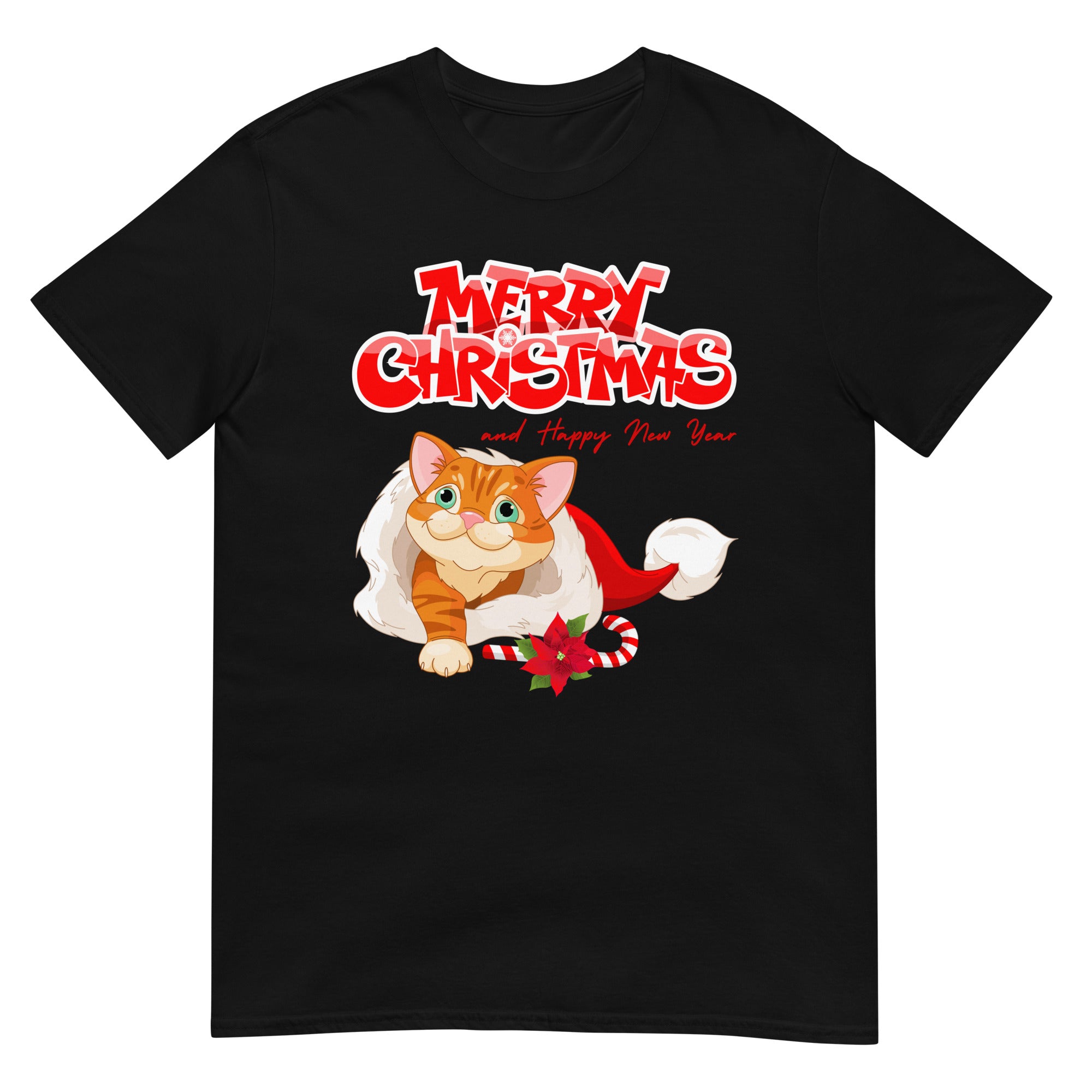 Christmas Cat, Merry Christmas, Christmas Cat, Short Sleeve Unisex T-Shirt