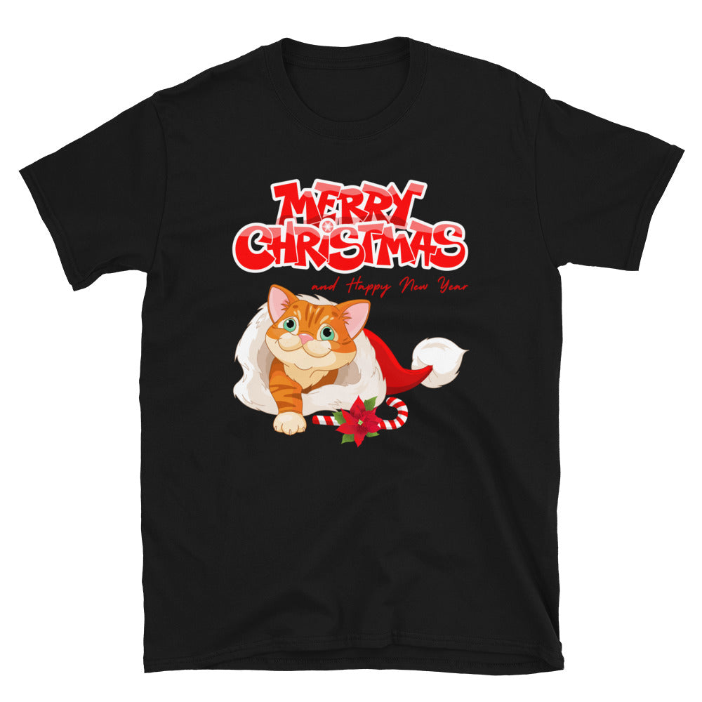 Christmas Cat, Merry Christmas, Christmas Cat, Short Sleeve Unisex T-Shirt