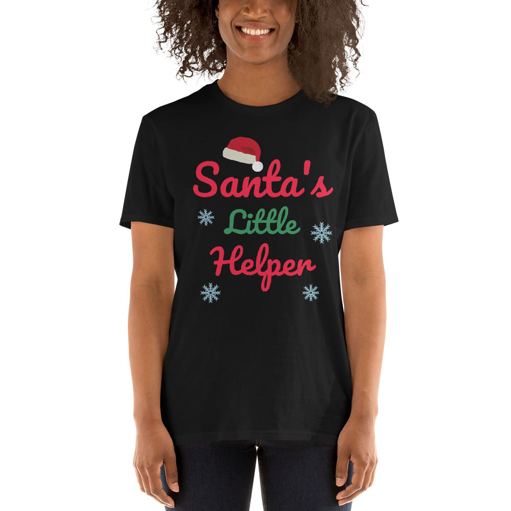 Santas little helper, Christmas T-Shirt, Short Sleeve Unisex T-Shirt