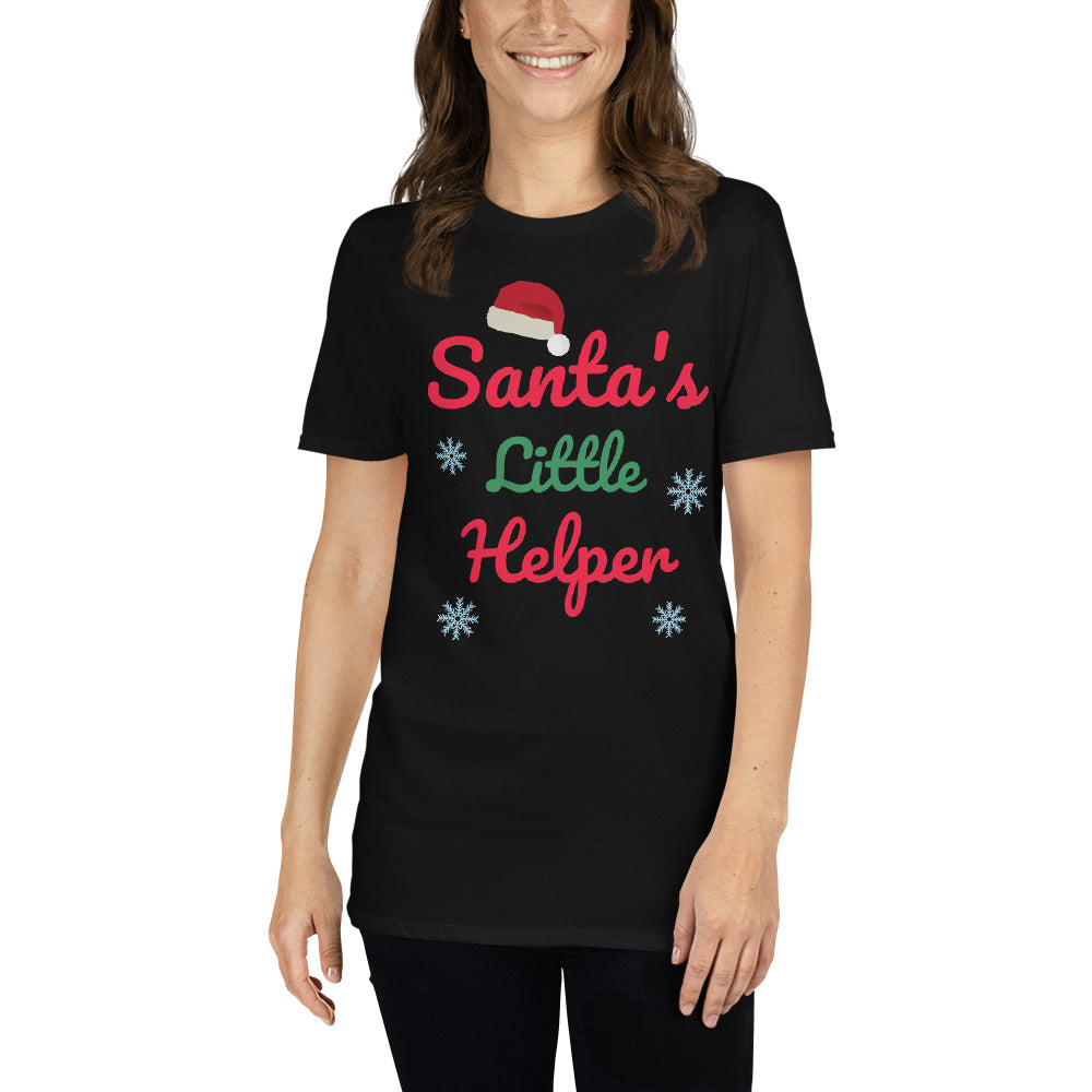 Santas little helper, Christmas T-Shirt, Short Sleeve Unisex T-Shirt