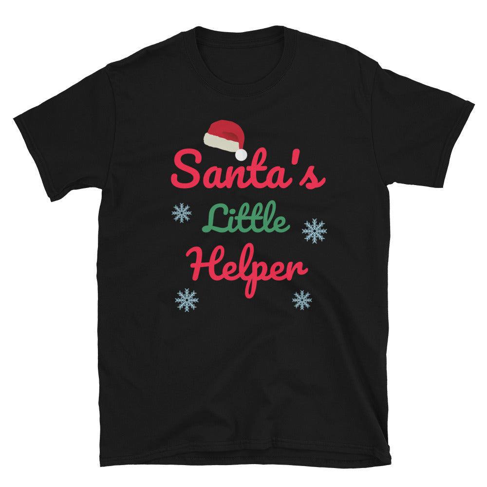 Santas little helper, Christmas T-Shirt, Short Sleeve Unisex T-Shirt