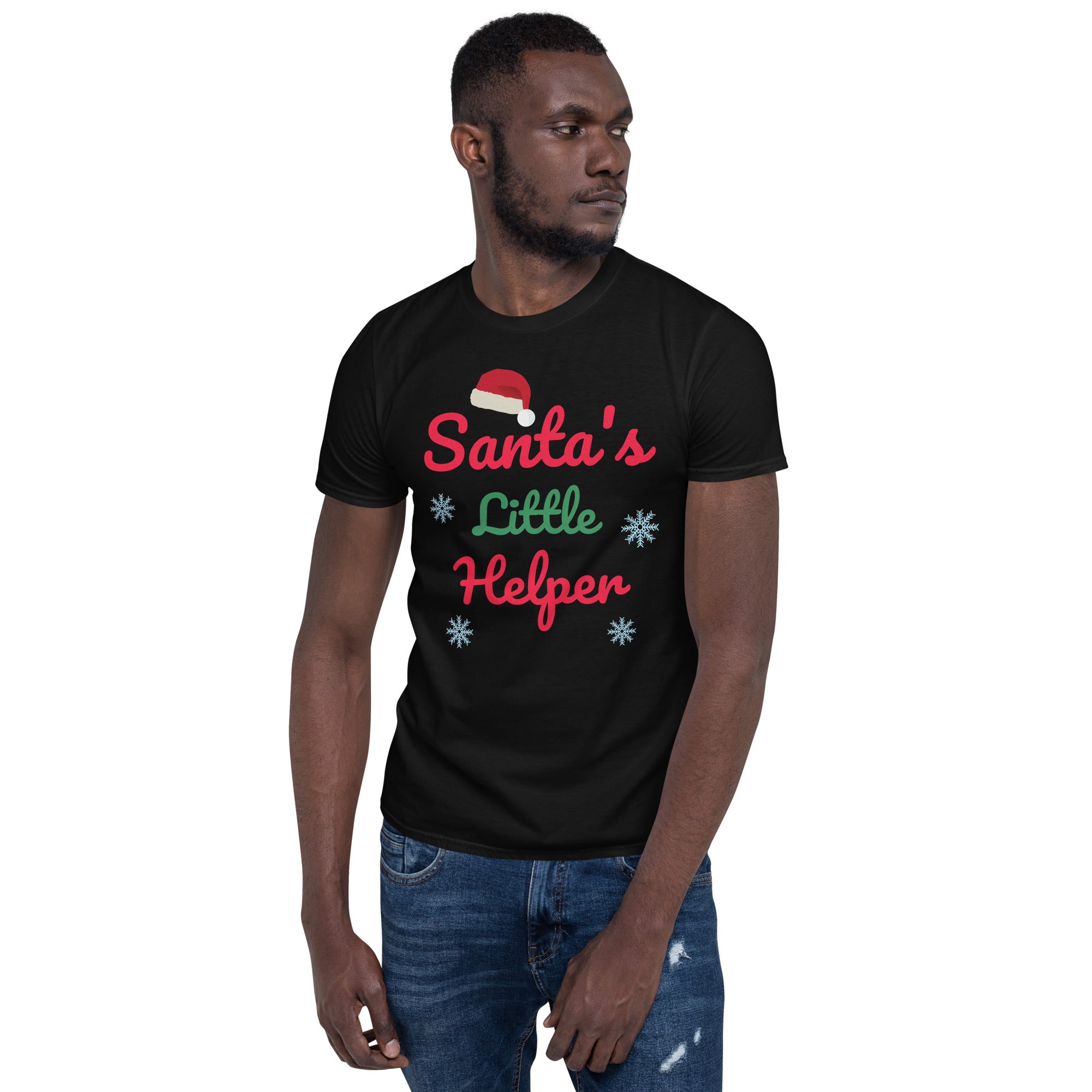 Santas little helper, Christmas T-Shirt, Short Sleeve Unisex T-Shirt