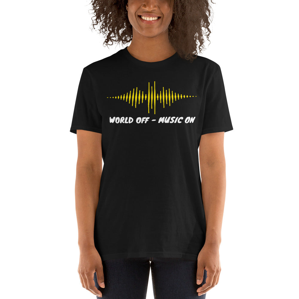 World off music on unisex t-shirt