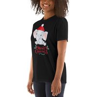 Elephant shirt, Weihnachtsmann T-Shirt, Weihnachten Shirt, Geschenk Weihnachten, personalisiertes T-Shirt, Kurzärmeliges Unisex-T-Shirt