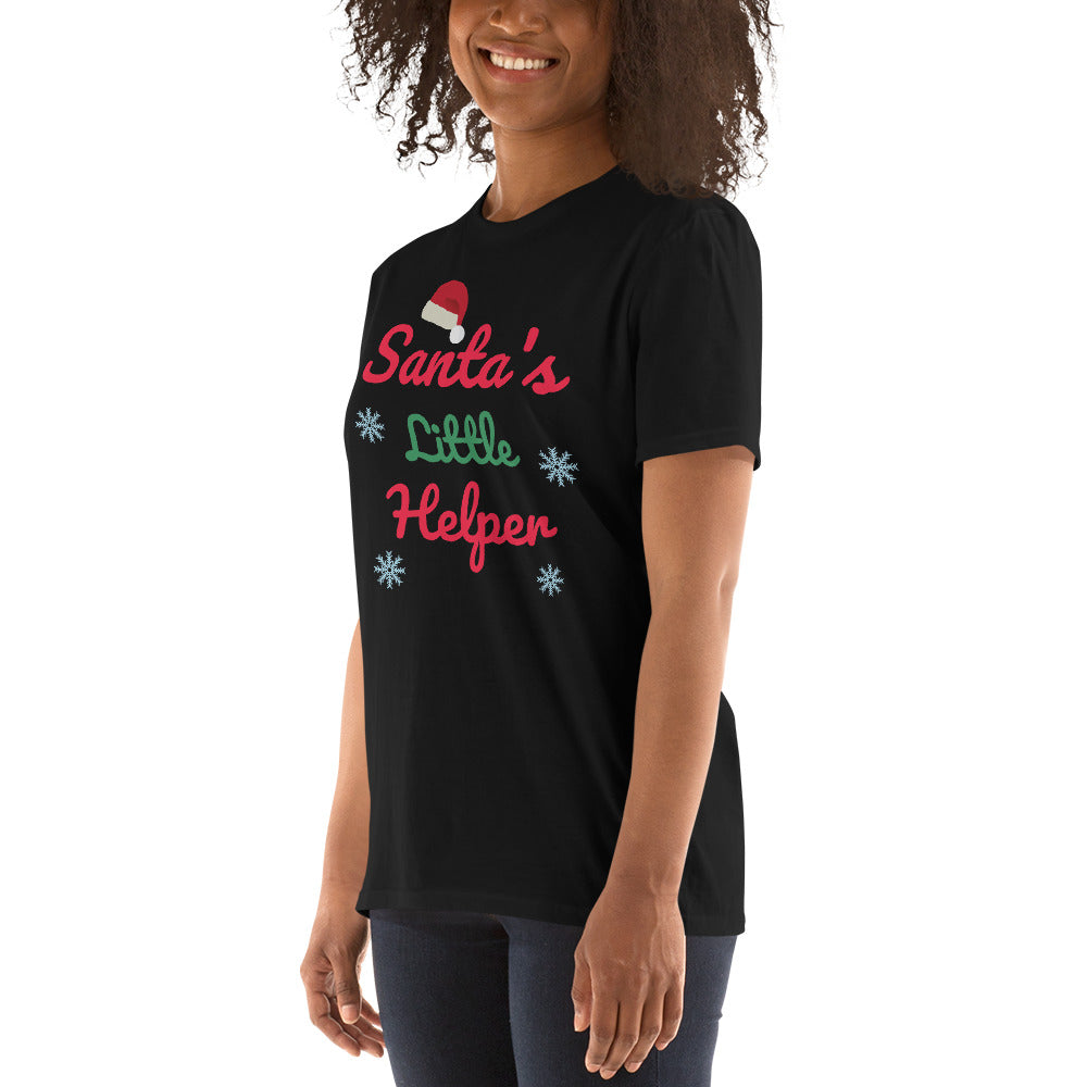 Santas little helper, Christmas T-Shirt, Short Sleeve Unisex T-Shirt