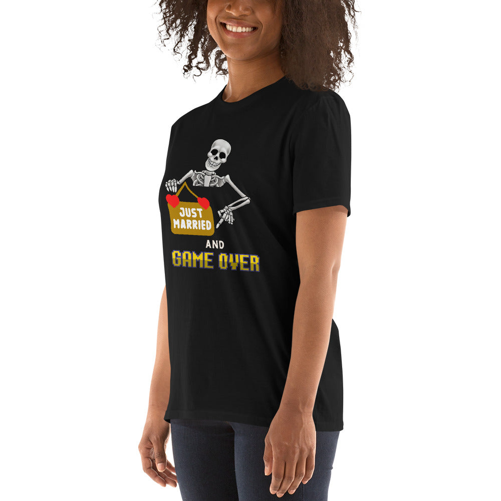 Married and game over unisex t-shirt