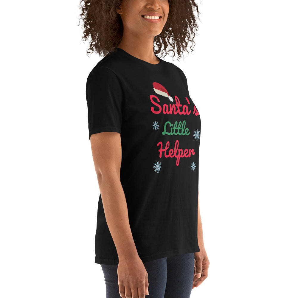 Santas little helper, Christmas T-Shirt, Short Sleeve Unisex T-Shirt