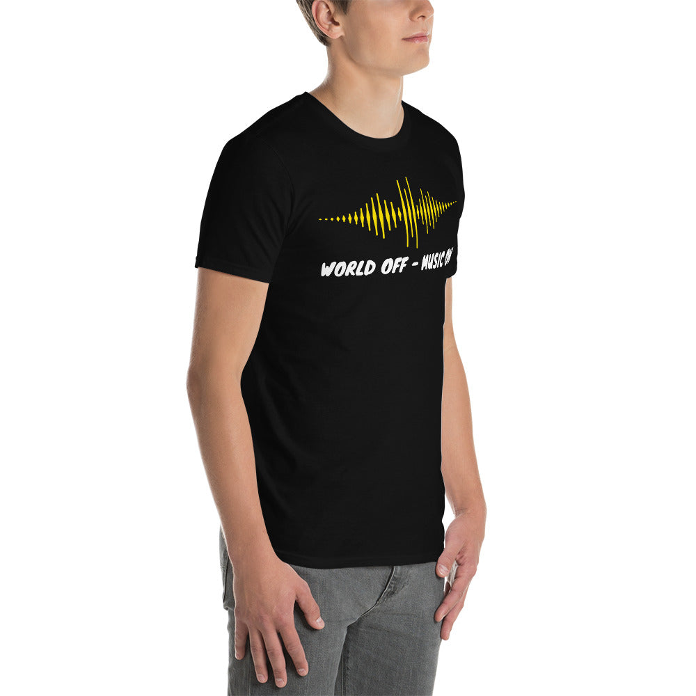 World off music on unisex t-shirt