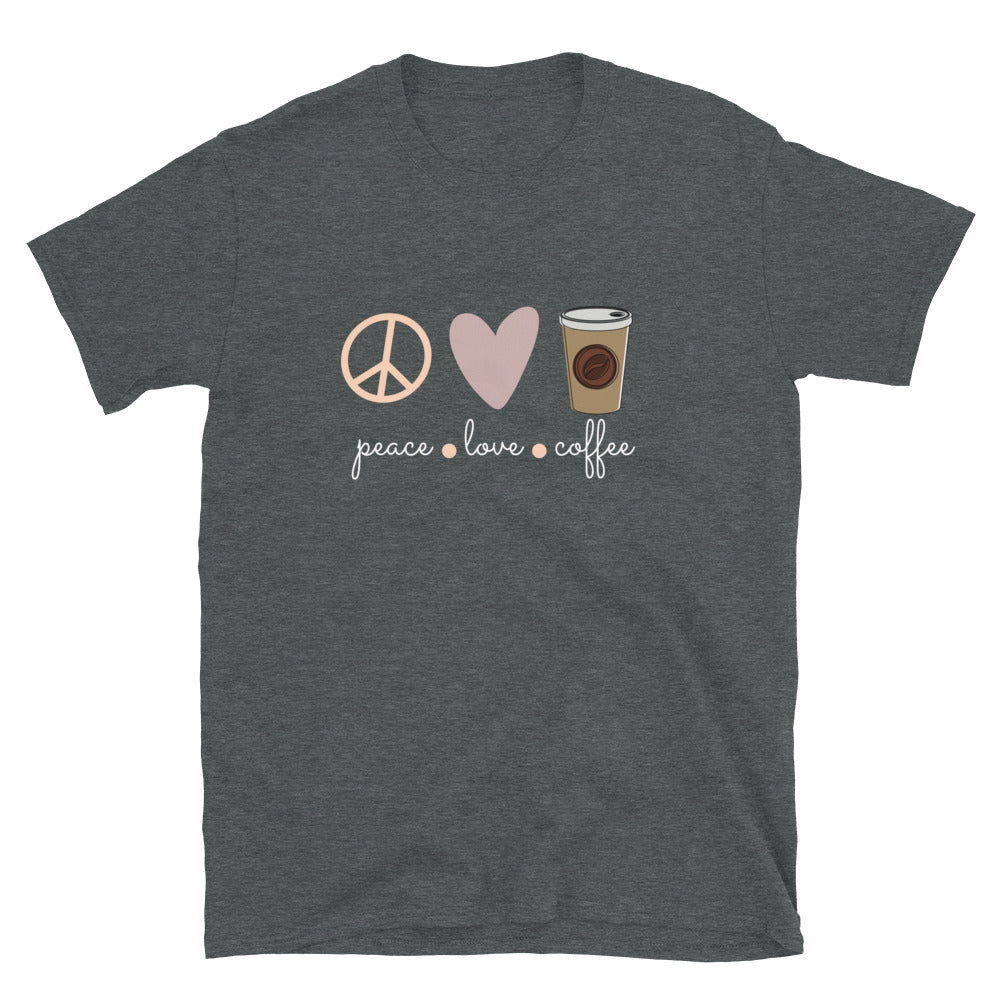 Love - Peace - Coffee unisex t-shirt