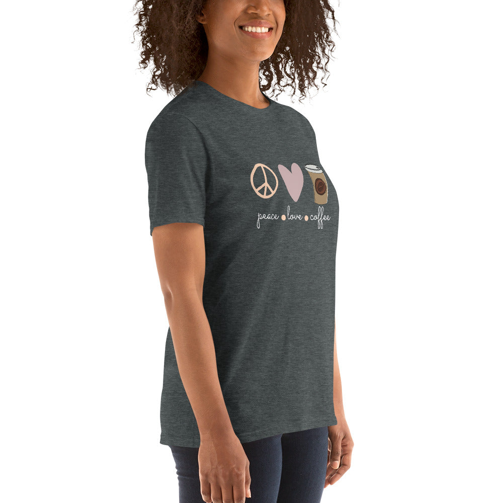 Love - Peace - Coffee Unisex-T-Shirt