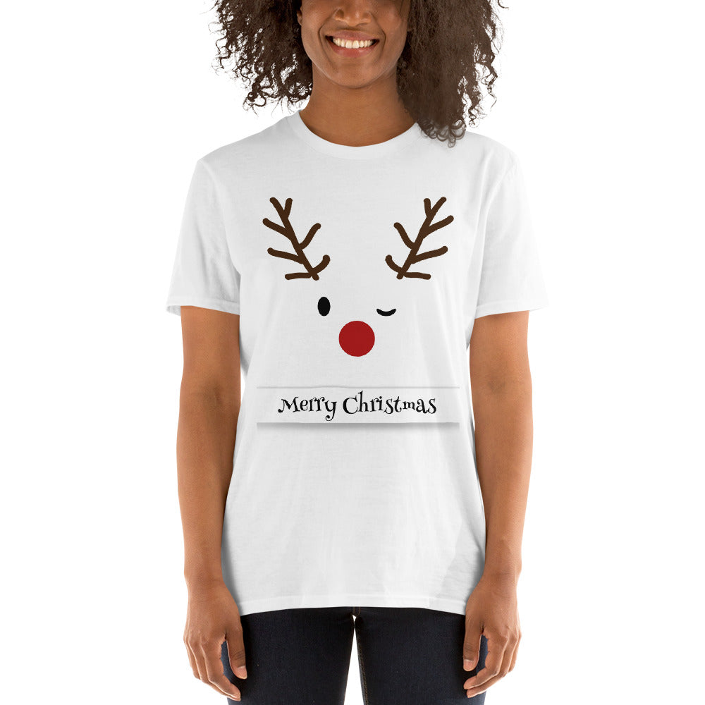 Reindeer, christmas, holy night, Short-Sleeve Unisex T-Shirt