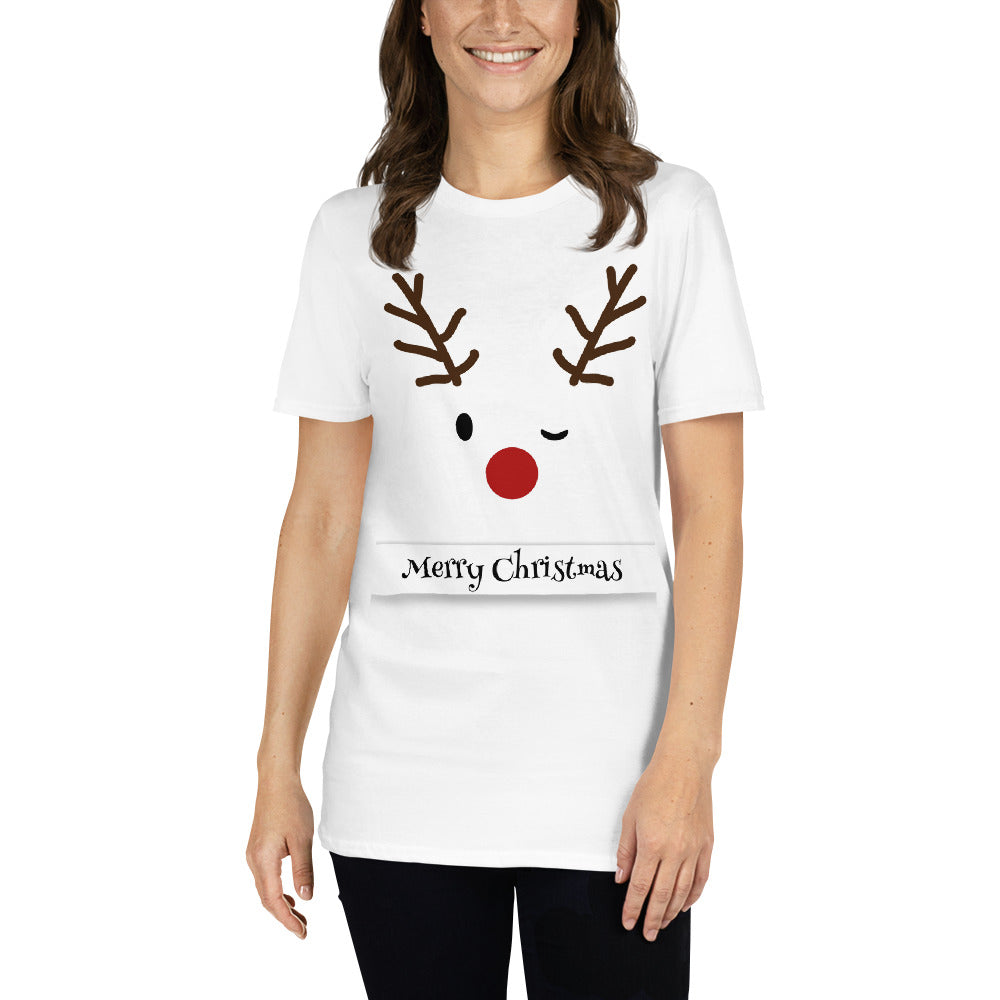 Reindeer, christmas, holy night, Short-Sleeve Unisex T-Shirt