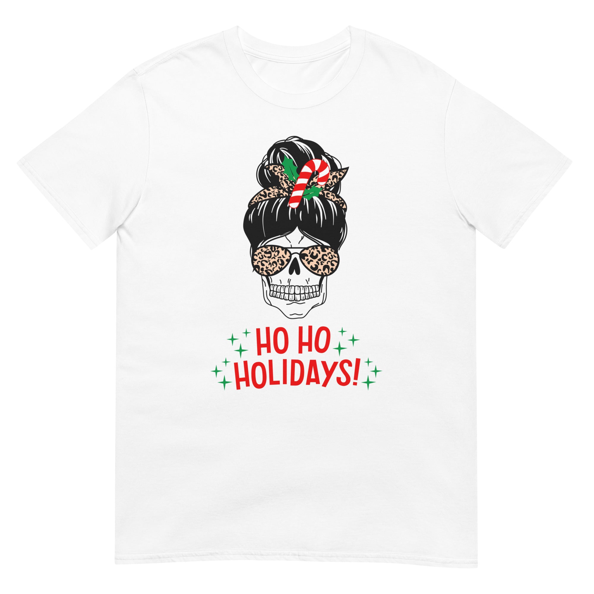 Skull T-Shirt, Christmas T-Shirt, Short Sleeve Unisex T-Shirt