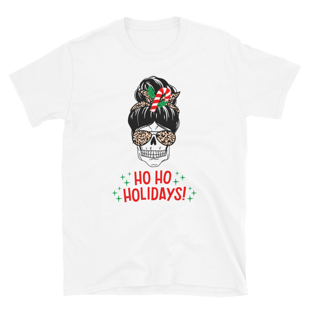 Skull T-Shirt, Christmas T-Shirt, Short Sleeve Unisex T-Shirt