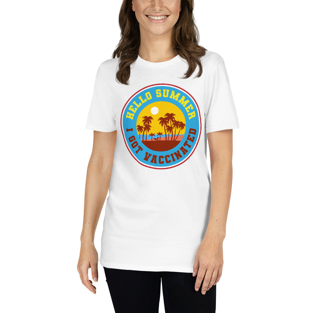 Hello summer i get vaccinated T-shirt