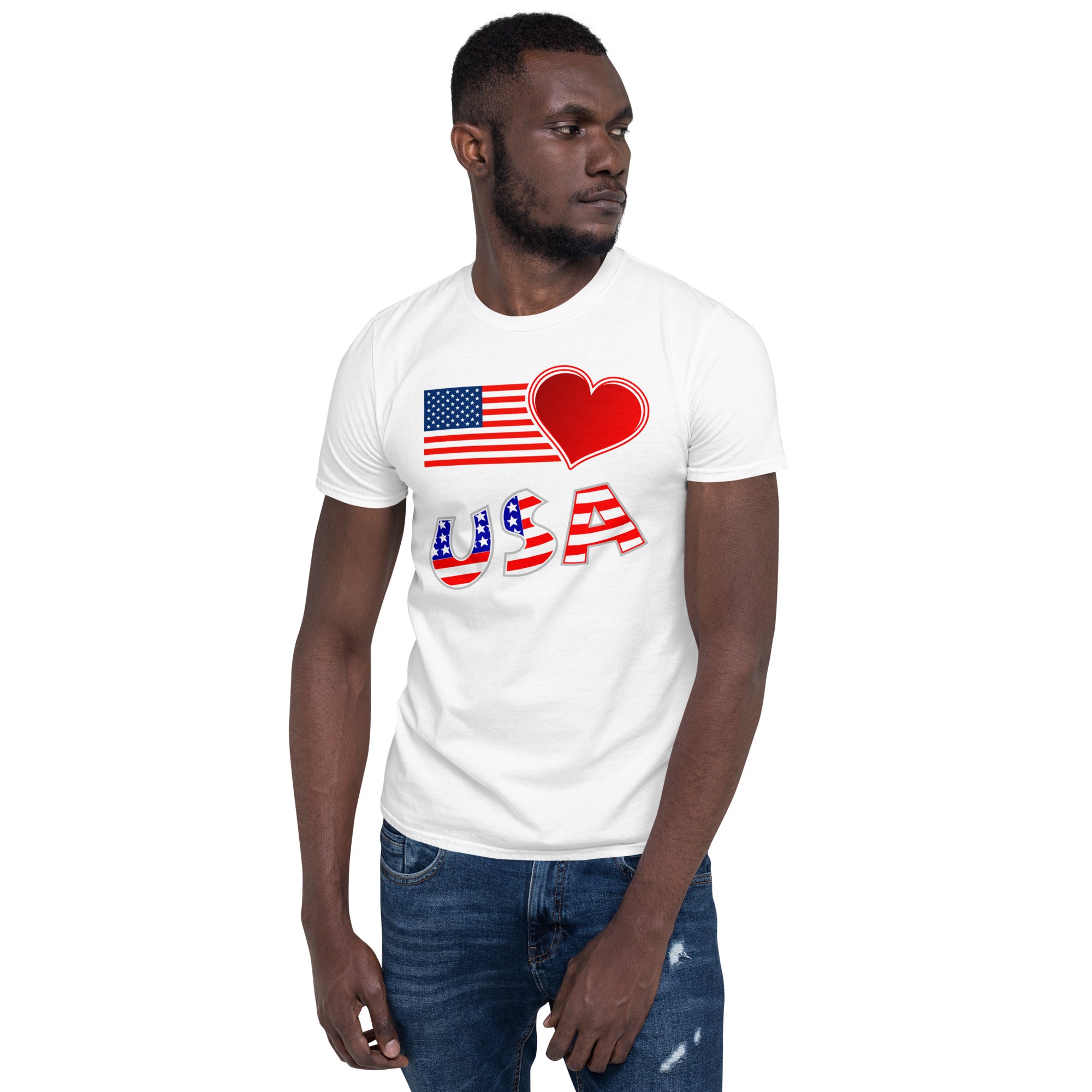 USA Heart Unisex T-Shirt