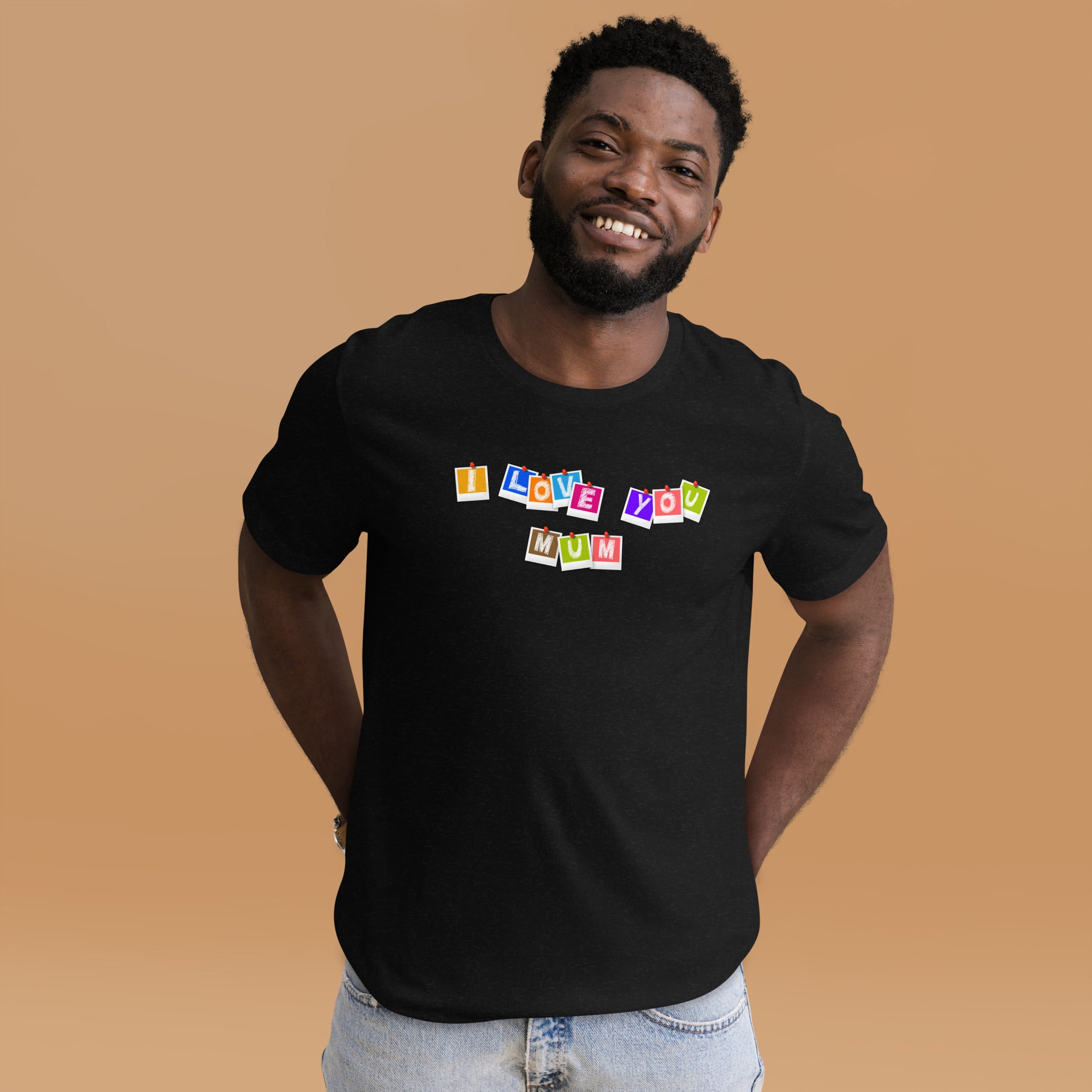 I love you mum black unisex t-shirt